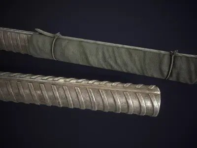 Rebar Improvised Weapon Low-poly 3D model