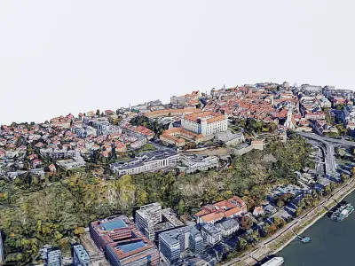 Bratislava Castle Low-poly 3D model
