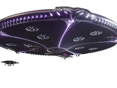 alien ships Free 3D model