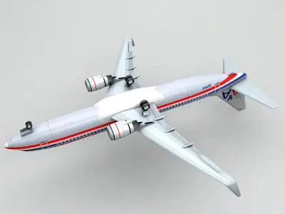 Boeing 737-800 NG Airliner - American Airlines Low-poly 3D model