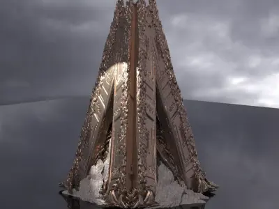 Set port Great oracle pyramid city  3D model