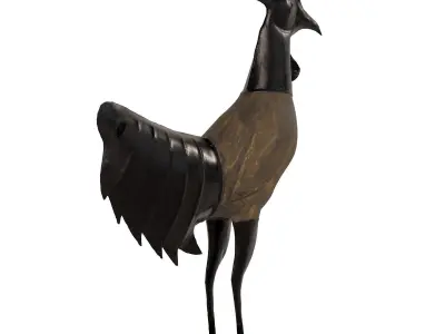 Rooster statue Low-poly 3D model purchase