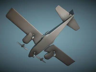 Gulfstream American GA-7 Cougar - 3D Printable Model 3D print model