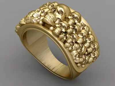Antique Gents Signet Ring 3D print model buy