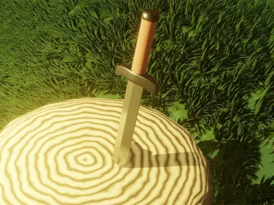 Simple Fantasy Dagger Low-poly 3D model