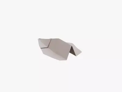 Paper Plane Tan Low-poly 3D model