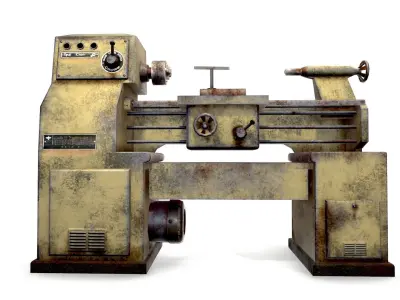 Lathe Low-poly 3D model