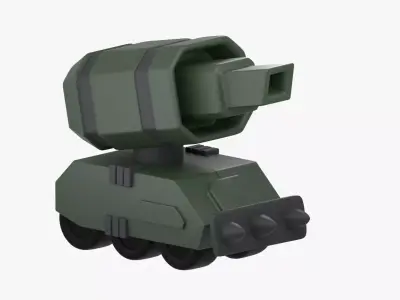 Army Tank 3D Illustration 3D model V3