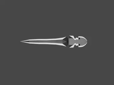 low-poly game-ready 3d spear Free low-poly 3D model
