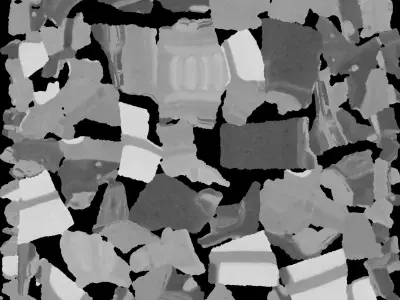 Brown Pistol 3D model 2