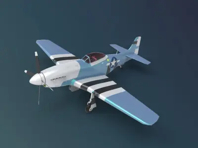 North American P 51 Mustang  3D model