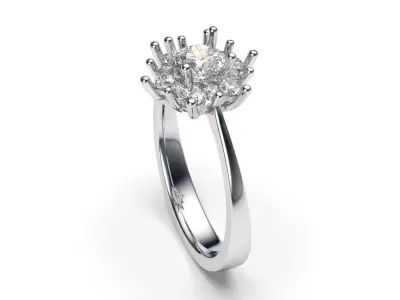 solitaire with ring sizes  9 part S94 3D print model