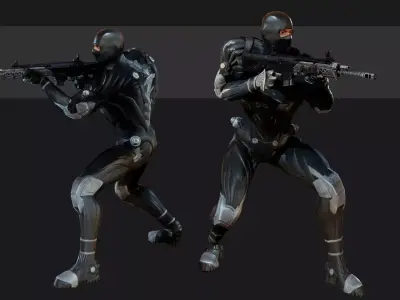 Super Soldier Low-poly 3D model