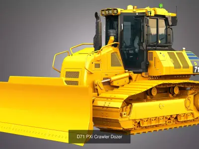 D51 - D71 PXi Dozers 2 in 1 3D Model Pack
