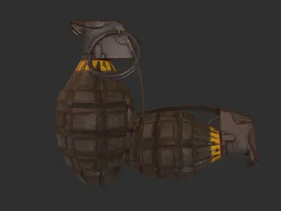 Granade grenade Low-poly 3D model