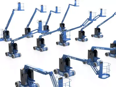 Genie Z30-N20 Articulating Boom Lift 3D Model Pack 18 Poses 3D model