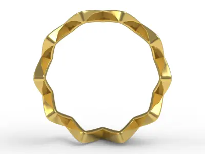 Antique Zig Zag Ring for Women 3D print model