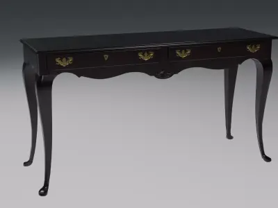 Hallway Console Wooden Table 7 textures Low-poly 3D model