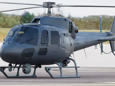 Helicopter Airbus Eurocopter AS355 Ecureuil II SOF 3D model
