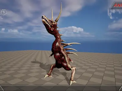 Alien Extraterrestrial Creature 11 Low-poly 3D model