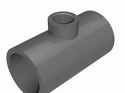 PVC Reducing Tees - Socket Ends x BSP Female Free 3D model