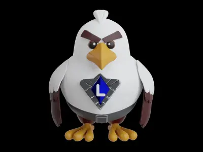 Eagle Mascot Character 3D model Low-poly 3D model Low-poly 3D model