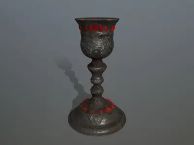Chalice 2 goblet Low-poly 3D model
