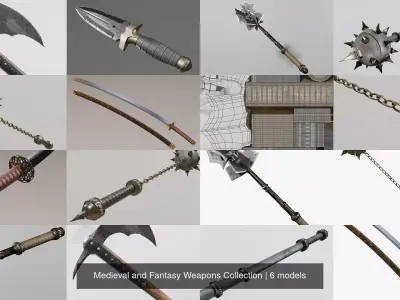 Medieval and Fantasy Weapons Collection 3D Model Pack
