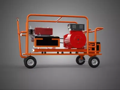 LARGE SCALE MOBILE POWERBANK EMERGENCY DIESEL GENERATOR GENSET 3D model