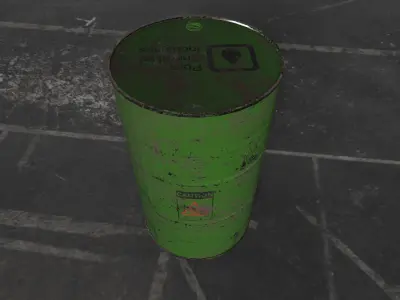 Barrel 200L Free low-poly 3D model