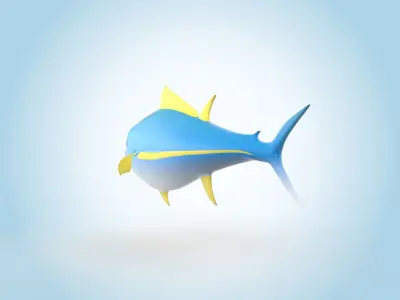 Cartoon Tuna 3D model