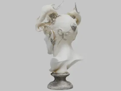 Exquisite Marble Statue 3D Model - Ancient Greek Sculpture Low-poly 3D model
