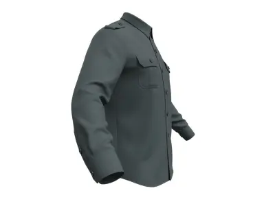 Military Shirt - Marvelous Designer 3D model