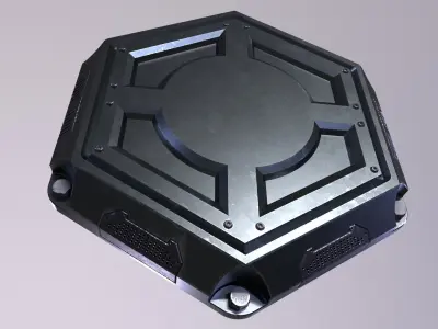 Sci-Fi detail metal shield Free 3D model