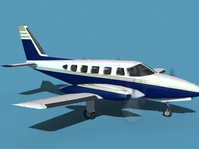 Piper PA-31-350 Navajo Chieftain 3D model