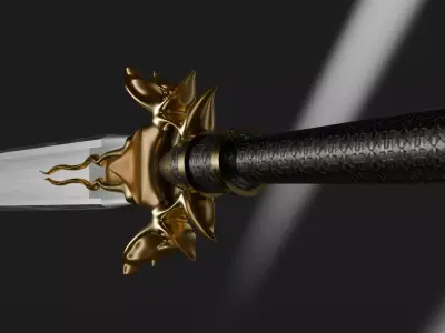 Ornate Fantasy Sword 3D Model 3D model