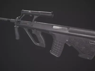 Steyr Aug Low-poly 3D model