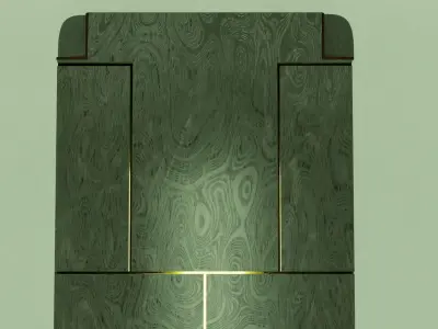 Elegant Wood table with gold accents Expensive 3D model