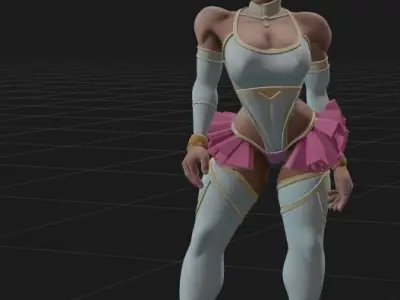 Lady Kerosene Planet X Rigged 3D Model 3D model
