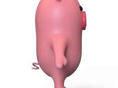 Pig stylized Low-poly 3D model