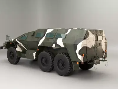 SBA-60-K2 Bulat Camo Low-poly 3D model