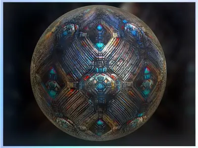 PBR Sci-Fi Seamless Realistic Material SBSAR 4k Texture 018 Texture