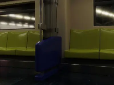 Metro Train Interiors 3D model