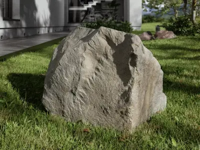  Cool Toned Triangular Large Rock Boulder Model  purchase