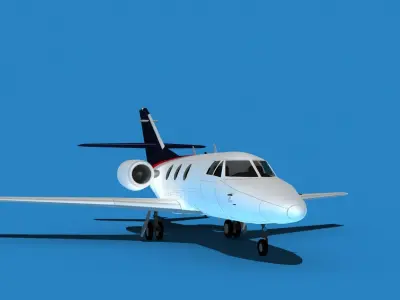 Dassault Falcon 10 V08 3D model