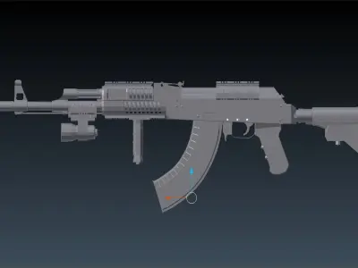 Tactical AK47 3D model purchase
