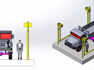 Truck garage 3D print model