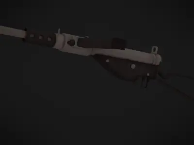 Adventurous - Sten Machine Gun - Rigged Animated Low-poly 3D model