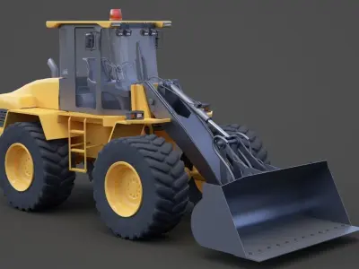 Industrial Vehicle - bulldozer 01 3D model