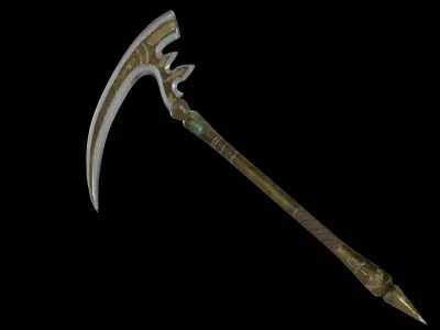 Scythe 01 Low-poly 3D model